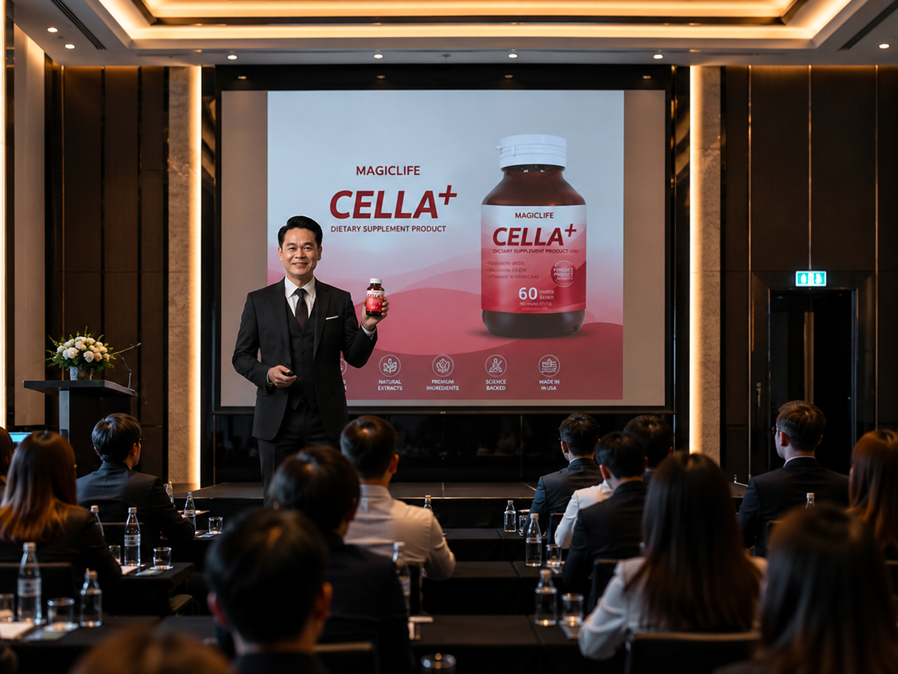 มุมรับรองและพื้นที่ทำงานของ Magic Life Global
